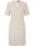 Твидовое платье мини BOSS, нейтральный - фото