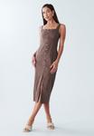 Платье BWLDR ZAHLIA COTTON MIDI, Chocolate/Brown - фото 6