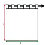 Шторка Berwick с петлями, 1 шт. Wirth, золотой - фото