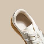 Женские скейтерские кроссовки FOXER бежевые, цвет экрю/серебро - фото 10