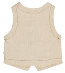 Жилет baby dario из смесового льна и хлопка 1 + In The Family, бежевый - фото 2