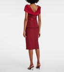 Платье миди Rella с драпировкой и баской из плотного крепа Safiyaa, Swinton - фото 3