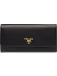 Кошелек с откидным клапаном Prada, черный - фото