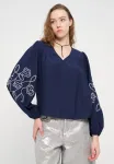 Блузка вманья Vero Moda, Navy Blazer/Cloud Dancer - фото 4