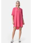 Длинная рубашка свободного кроя розового цвета PM SELECTED - фото 3