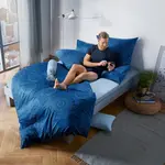 Постельное белье , темно-синее, 1x 155x200 см + 1x 40x80 см Erwin Müller - фото 5