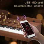 88-клавишные полноразмерные взвешенные клавиши Цифровое пианино - GDP-205, Орех Glarry - фото 5