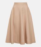 Юбка миди vgold crêpe couture Valentino, бежевый - фото