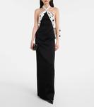 Платье-бюстье в горошек David Koma, Black/White - фото 2