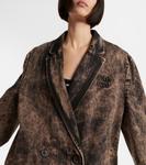 Пальто из выбеленного денима Miu Miu, Nero - фото 4