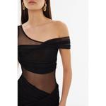 Флоринда | Сетчатое макси-платье Lamarque, черный - фото 4