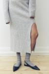 Юбка карандаш рельефной вязки H&M, серый - фото 2