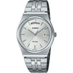 CASIO Кварцевые часы на стальном браслете унисекс с серебристым циферблатом - фото