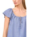 Топ CeCe Flutter Sleeve Tie Front Top, цвет Indigo Wash - фото 3