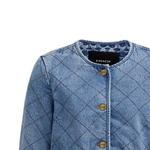 COACH Джинсовая куртка женская голубая, Blue - фото 7