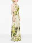 Платье макси с принтом Elie Saab, зеленый - фото 3