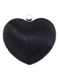 Женская сумка-минодьер с кристаллами в форме сердца Nina, черный - фото 4