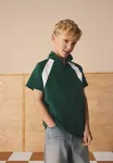 Рубашка-Поло стандартного кроя с цветовыми блоками Next, Green White - фото 3