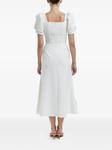 POST MERIDIEM платье миди с квадратным вырезом, белый - фото 4
