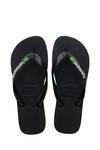 Шлепанцы с логотипом бразильского флага Havaianas, черный - фото