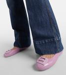 H661 кожаные балетки Hogan, розовый - фото 4