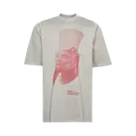 Футболка Rick Owens Ron Jumbo 'Pearl/Cardinal Red', белый - фото