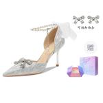 Ainer-cat Ainer cat Slim Heel High Heels 8cm Women's Silver - фото 10