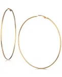 Большие серьги-кольца 3 1/4 дюйма Guess, gold - фото