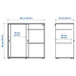 Шкаф-купе, белый, 95x47x90 см, VIHALS IKEA - фото 6