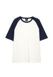 Футболка PULL&BEAR SHORT SLEEVE RAGLAN , Dark Blue - фото 6