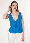 Топ PLUNGE INFLUENCER, синий - фото