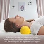 Подушка для шеи бархат Vercart, желтый - фото 2