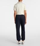 Логотиповые хлопковые спортивные брюки Moncler, темно-синий - фото 3