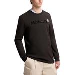 Лонгслив с логотипом Moncler, черный - фото 3