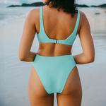 Высокие сплошные бикини 90S Andie, цвет opal - фото 3