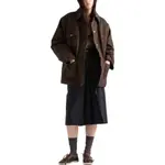 PRADA Кожаный воротник Холщовая куртка, Brown - фото 2