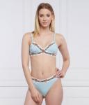 Бюстгальтер-бралетт Moschino Underwear хлопковый с фирменным принтом, голубой - фото 3