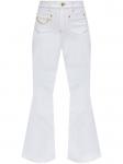 GANNI расклешенные джинсы, белый - фото