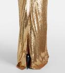 Платье с пайетками Carolina Herrera, Gold - фото 5