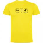 Футболка Kruskis Sleep Eat And Smash, желтый - фото