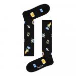 Черный хлопковый носок Happy Socks - фото