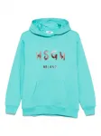Худи с логотипом MSGM Kids, синий - фото