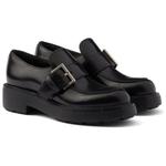 PRADA Брэшд лоферы женские черные - фото 4