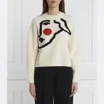 Свитер обычного кроя с добавлением шерсти Desigual, экрю - фото