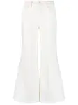 Расклешенные укороченные джинсы FRAME, белый - фото