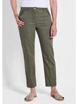 Тканевые брюки GOLDNER, хаки - фото