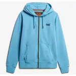 Толстовка Superdry Essential Logo Washed full zip, синий - фото 3