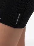 Мини-юбка, украшенная стразами Alexander Wang, черный - фото 4