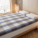 Yalu Хлопковый матрас 90х190 см, синий в клетку - фото 4