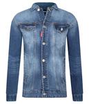 Джинсовая куртка Oversize fit Dsquared2, синий - фото